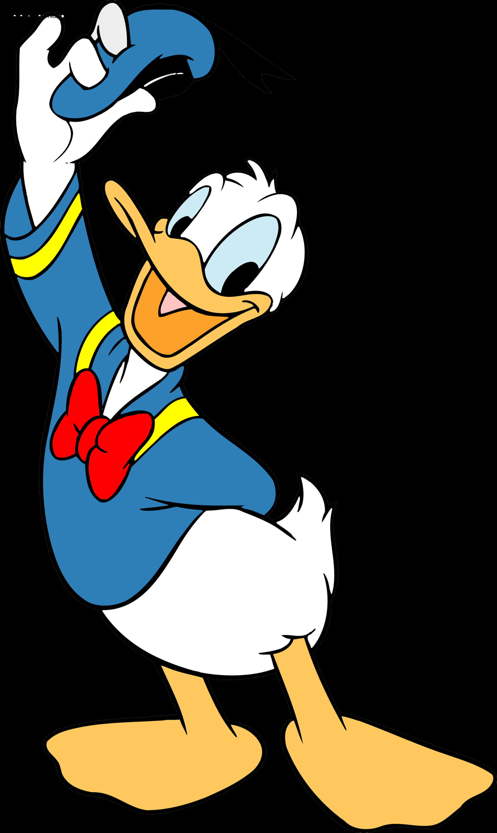 Joyful Animated Duck Character PNG