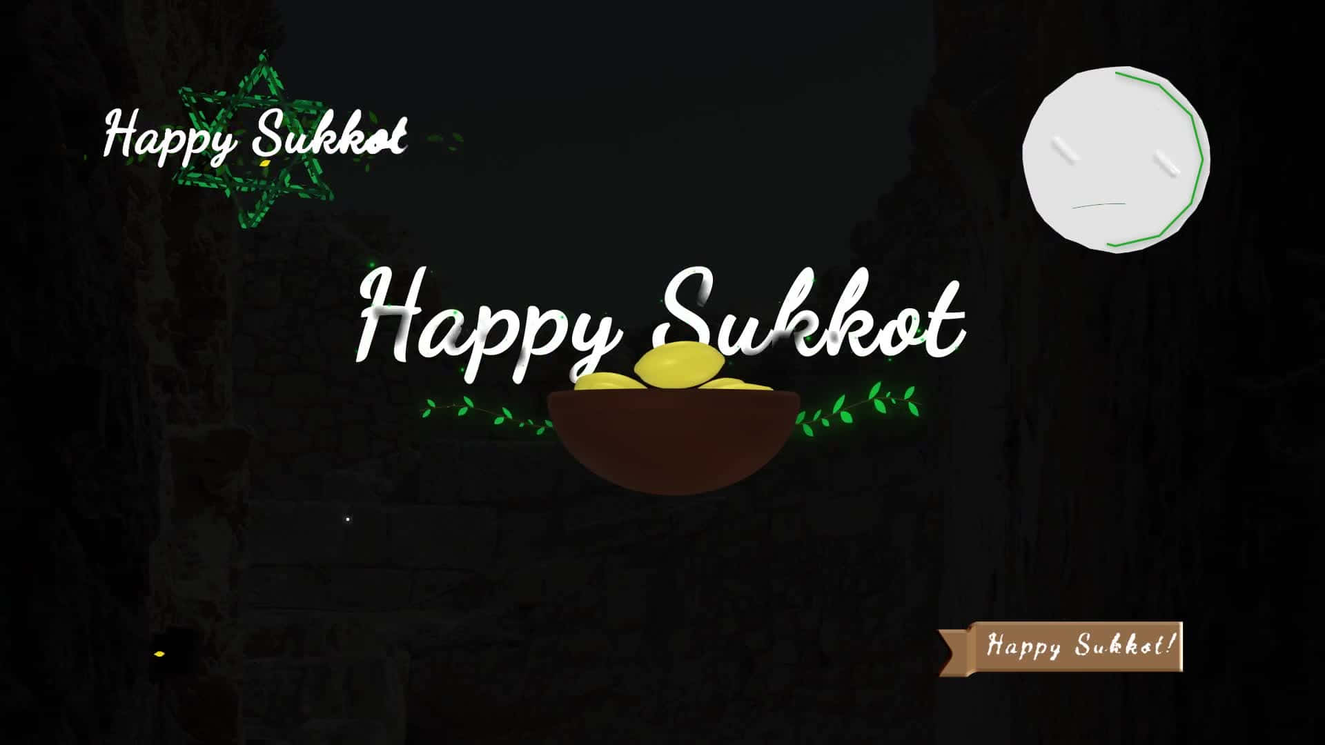 Joyous Family Celebrating Sukkot Wallpaper