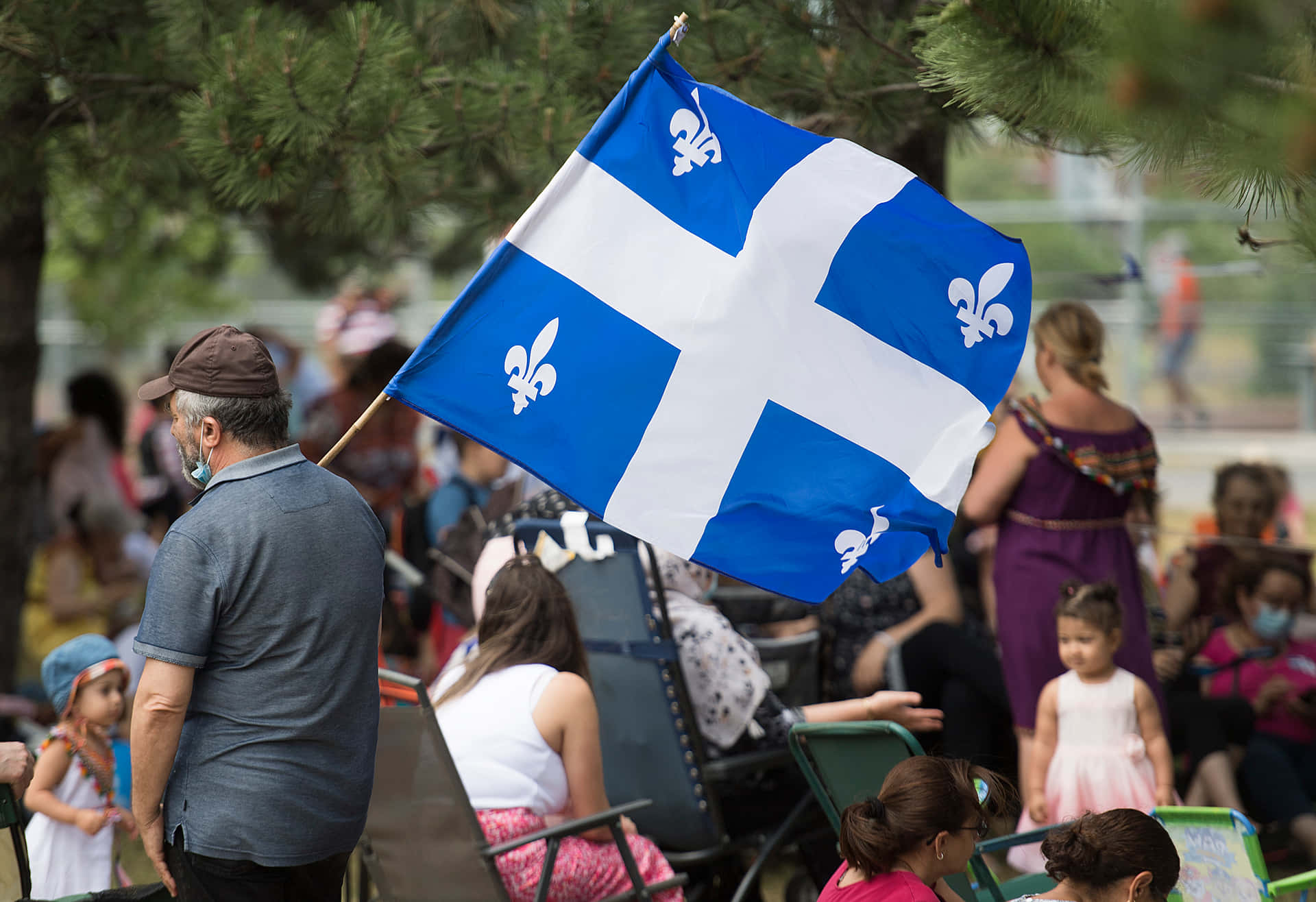 Jubilant St. Jean Baptiste-dag Feiring Bakgrunnsbildet