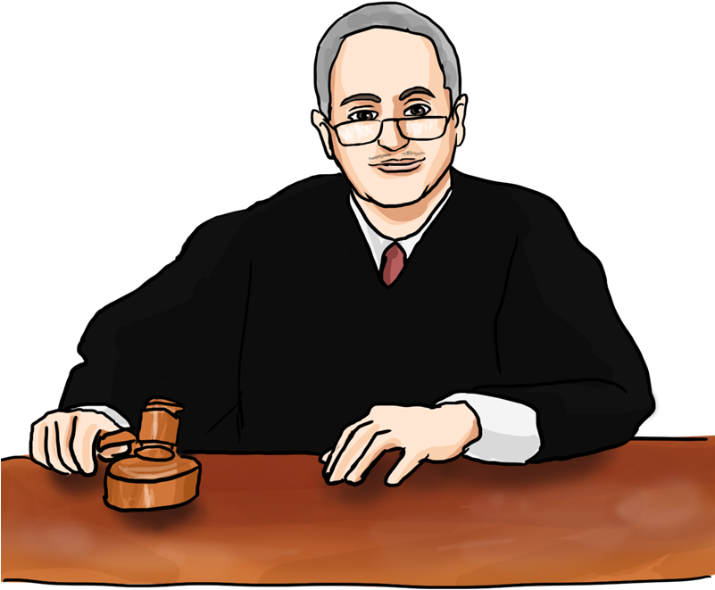 Judge With Gavel Illustration PNG
