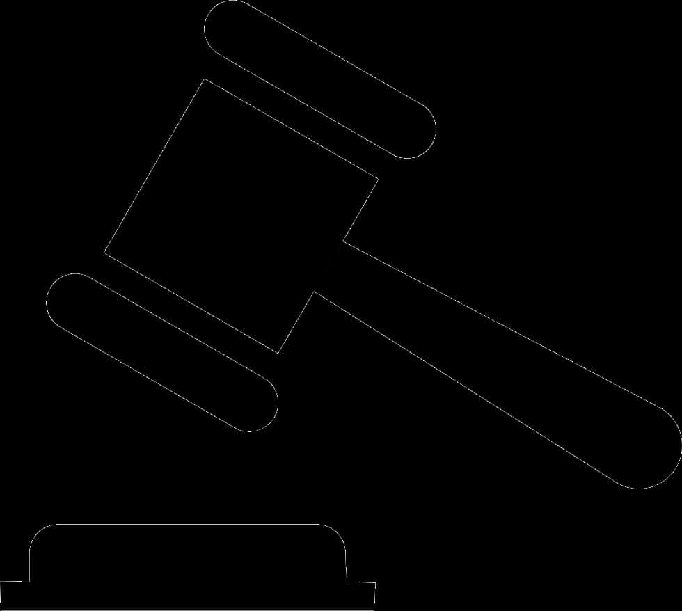 Judges Gavel Silhouette PNG