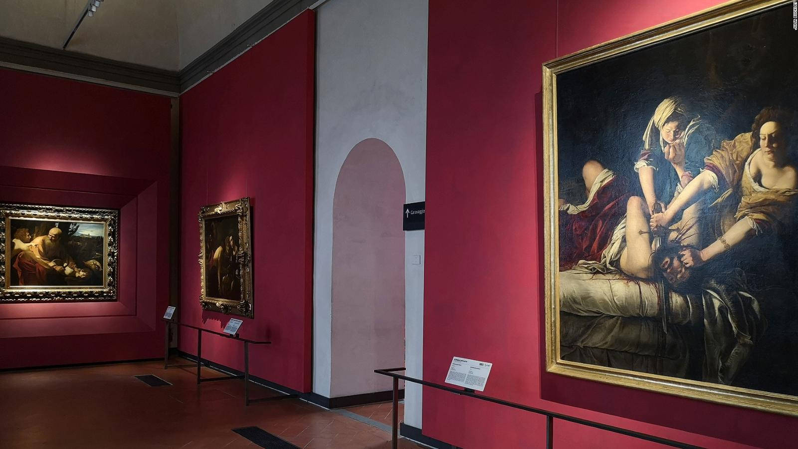 Judith Beheading Holofernes Uffizi Gallery Background