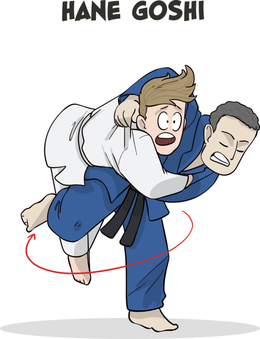 Download Judo Hane Goshi Throw Illustration Wallpapers Com