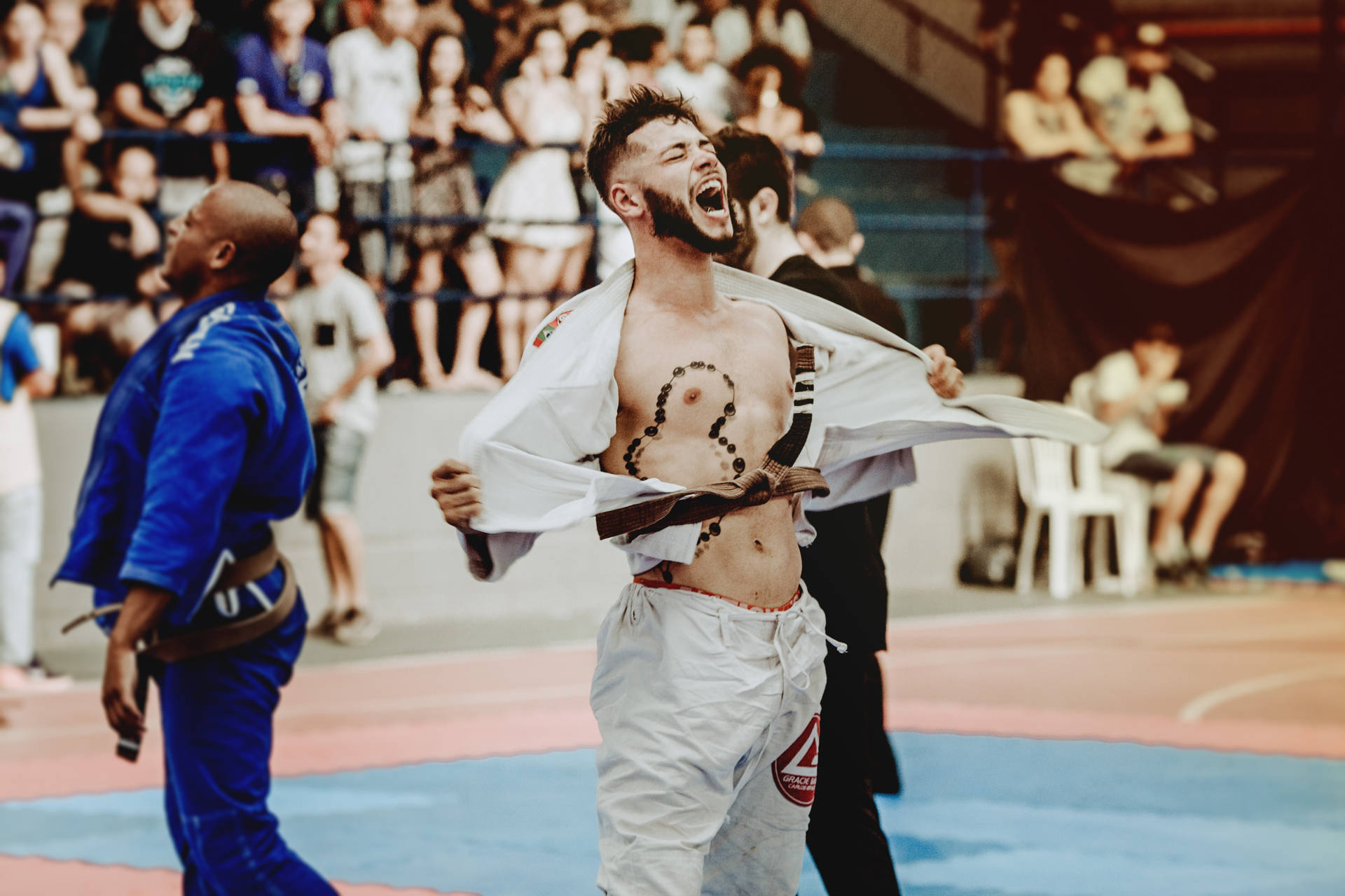 Judo martial kunstner som baggrund. Wallpaper