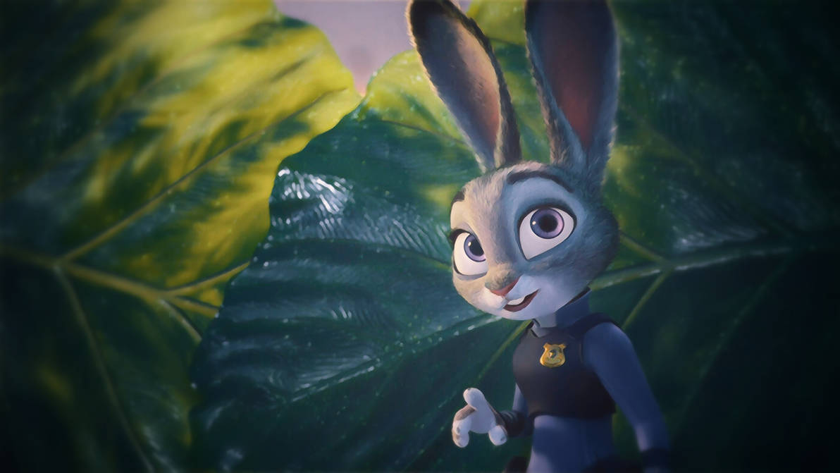 Judy Hopps In Front Of Leaves