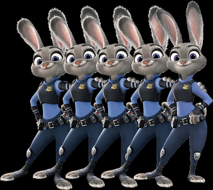Judy Hopps Multiple Poses Zootopia PNG