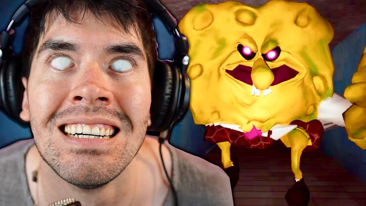 Spil dansk og skræmmende Spongebob. Wallpaper
