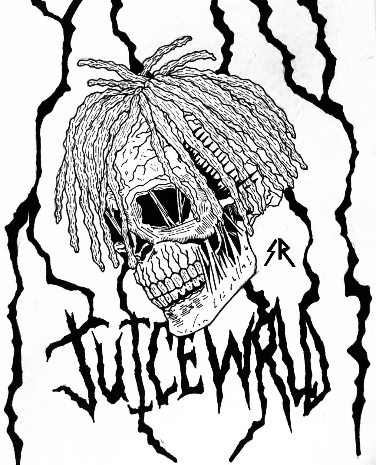 Juice Wrld 999 Skull Logo Wallpaper