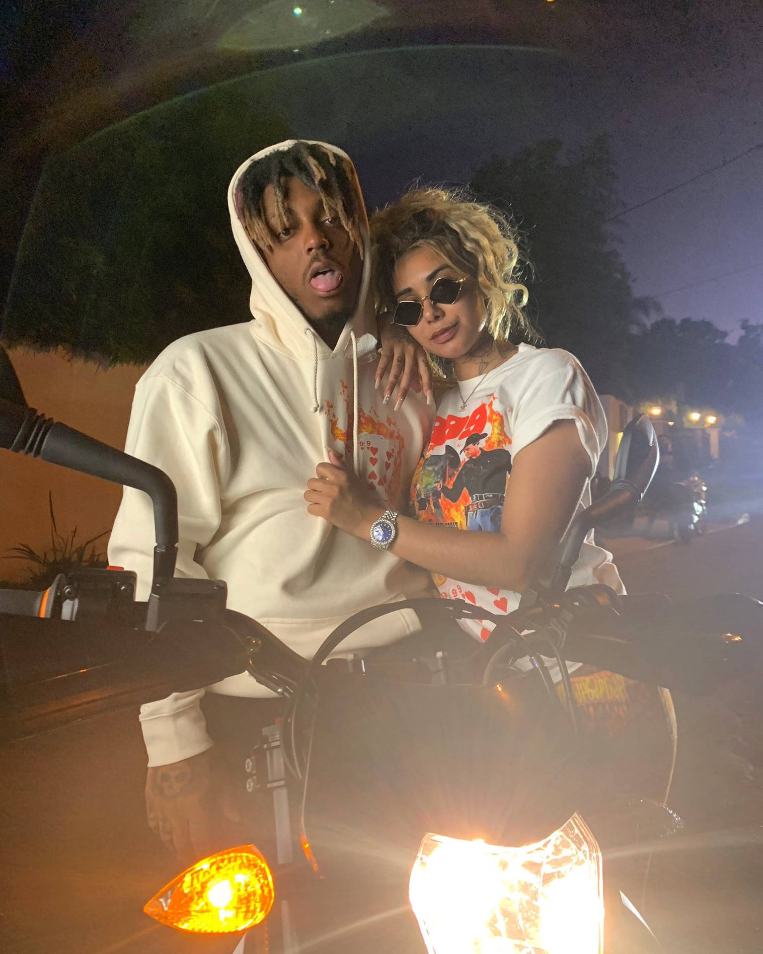 Juice Wrld And Ally Tongue Out