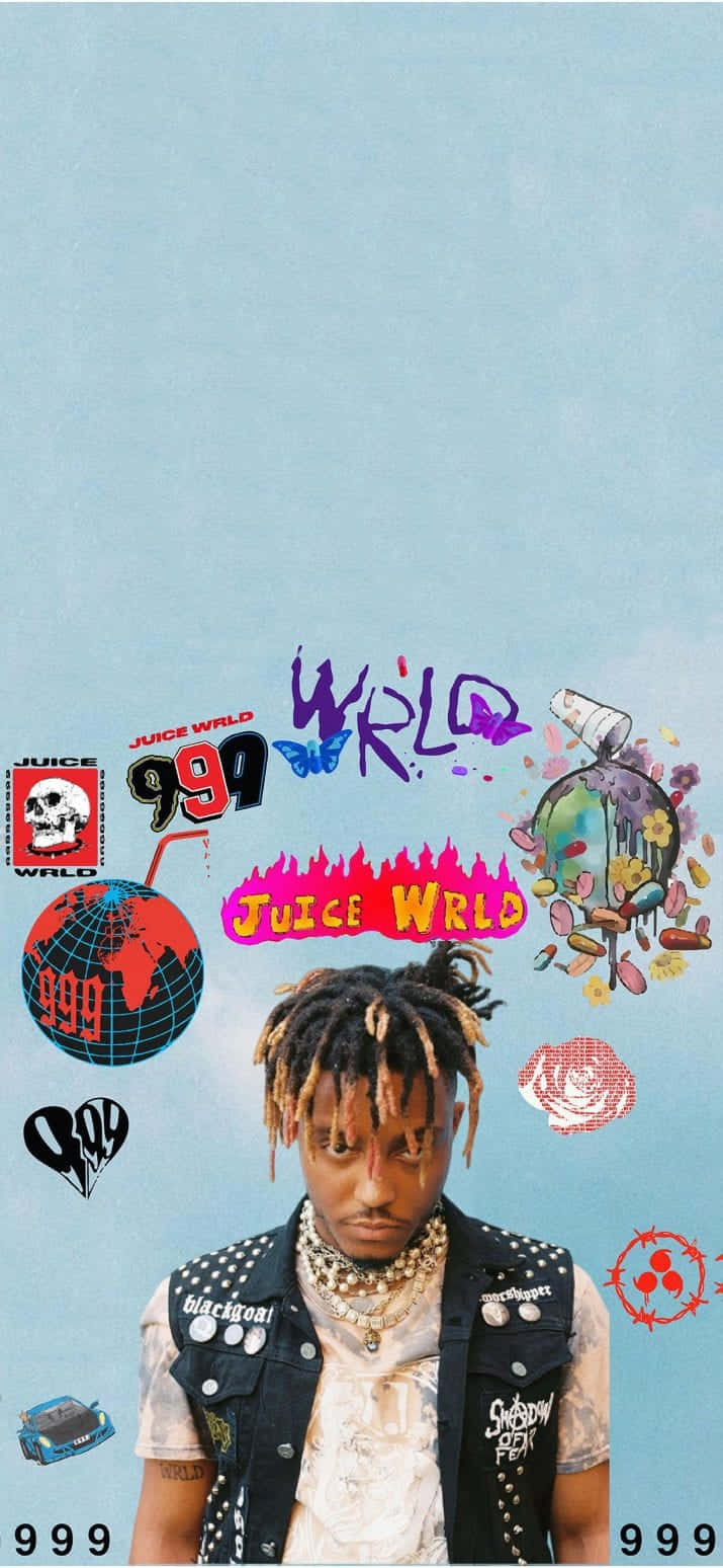 Juice Wrld’s artistic vision shines through in this exciting mural. Wallpaper