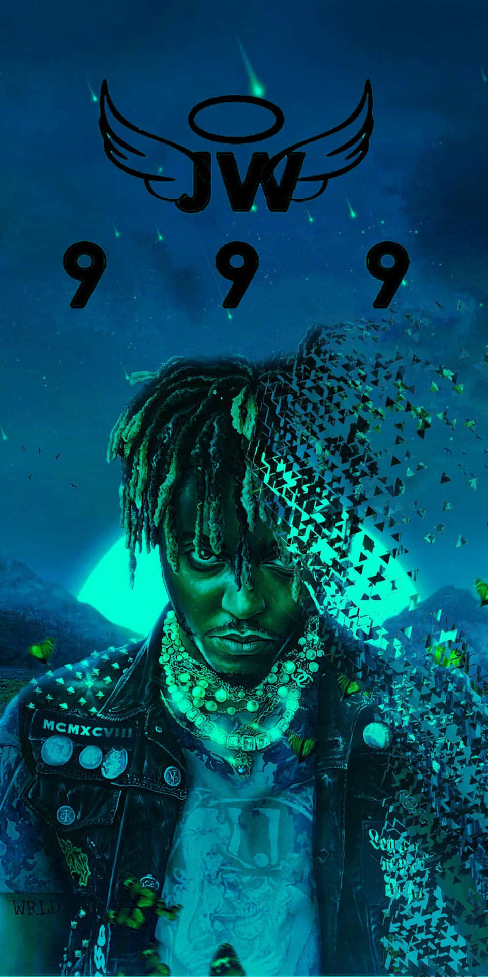 Bright and Detailed Art Tribute to Late Juice Wrld Wallpaper