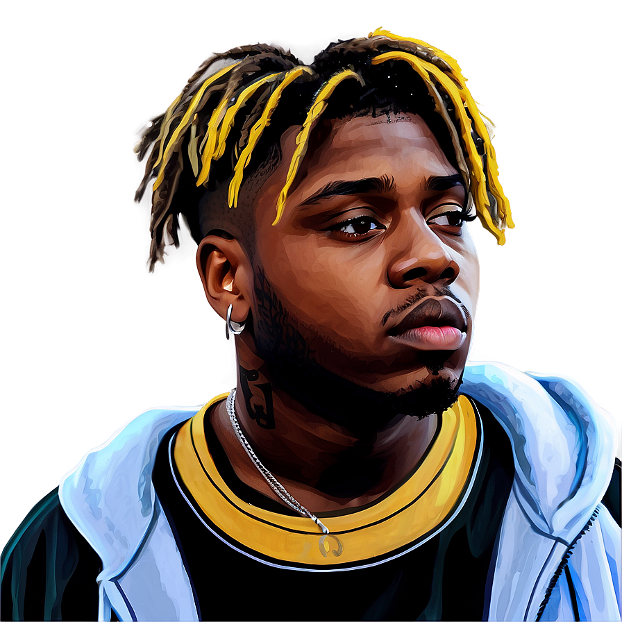 Download Juice Wrld Digital Painting Png Ljc | Wallpapers.com