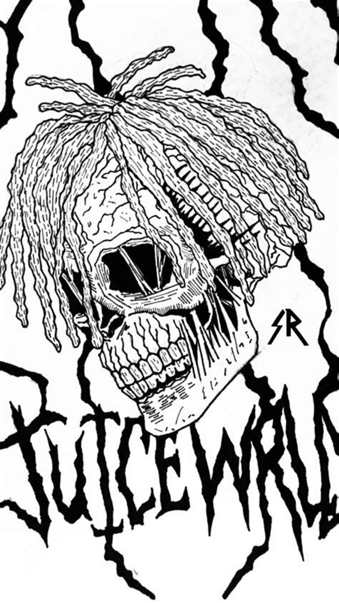 Juice WRLD Logo Skull Art Wallpaper