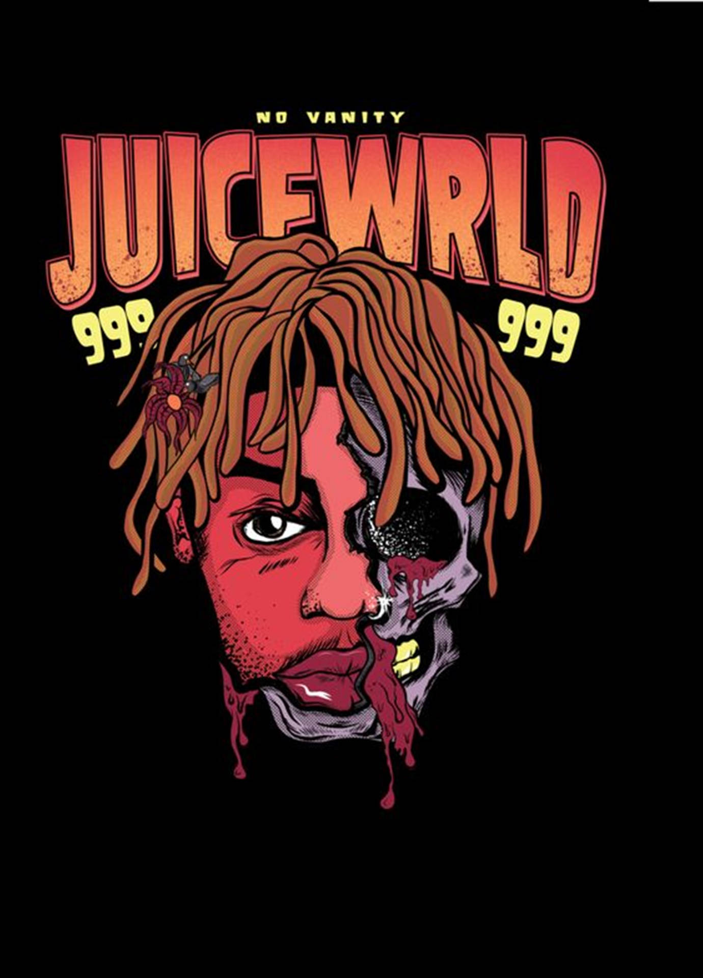 Juice WRLD Logo Skull Art Wallpaper