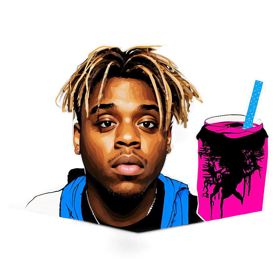 Juice Wrld Lyrics Inspired Art Png 05212024 PNG