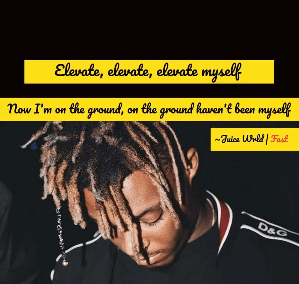 Inspiring Juice Wrld quote on a captivating multicolored background Wallpaper