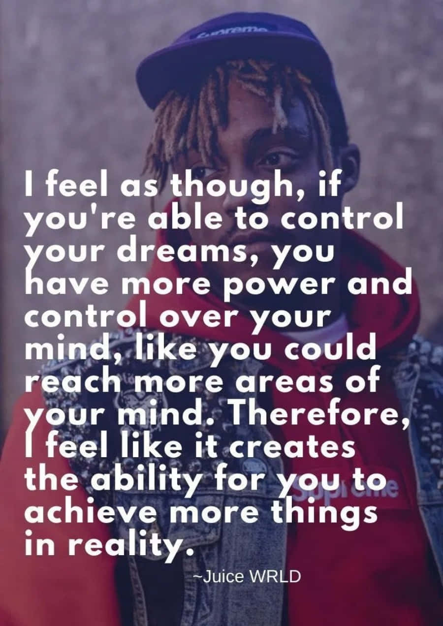 Inspirational Juice Wrld Quote – "Don't let the scale define you. Be active, be healthy, be happy" Wallpaper
