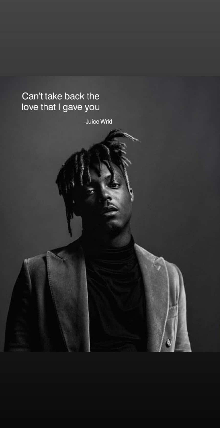 Inspiring Juice Wrld Quote on a Colorful Background Wallpaper