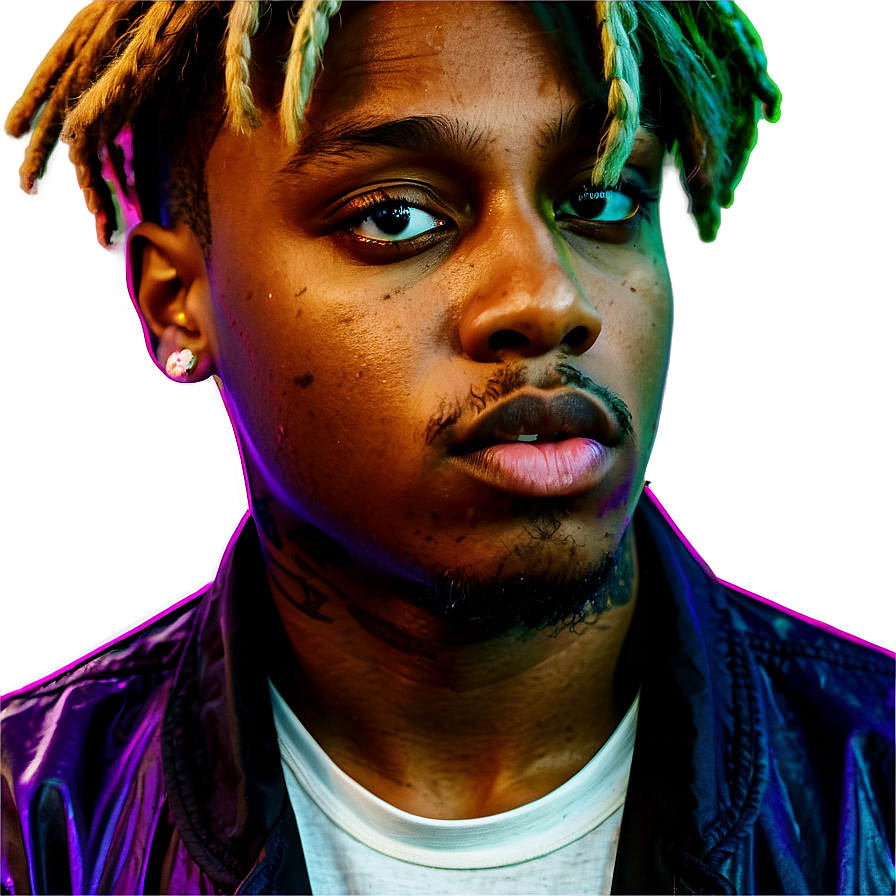 Download Juice Wrld Vibrant Portrait Png 05212024 | Wallpapers.com