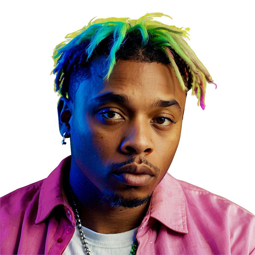 Download Juice Wrld Vibrant Portrait Png 05212024 | Wallpapers.com