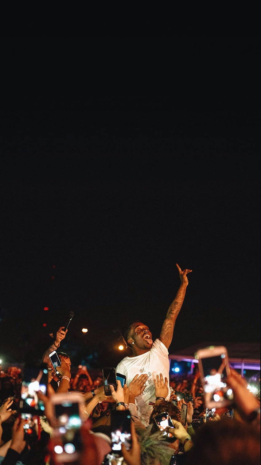 Juice Wrld With Crowd Phone Wallpaper