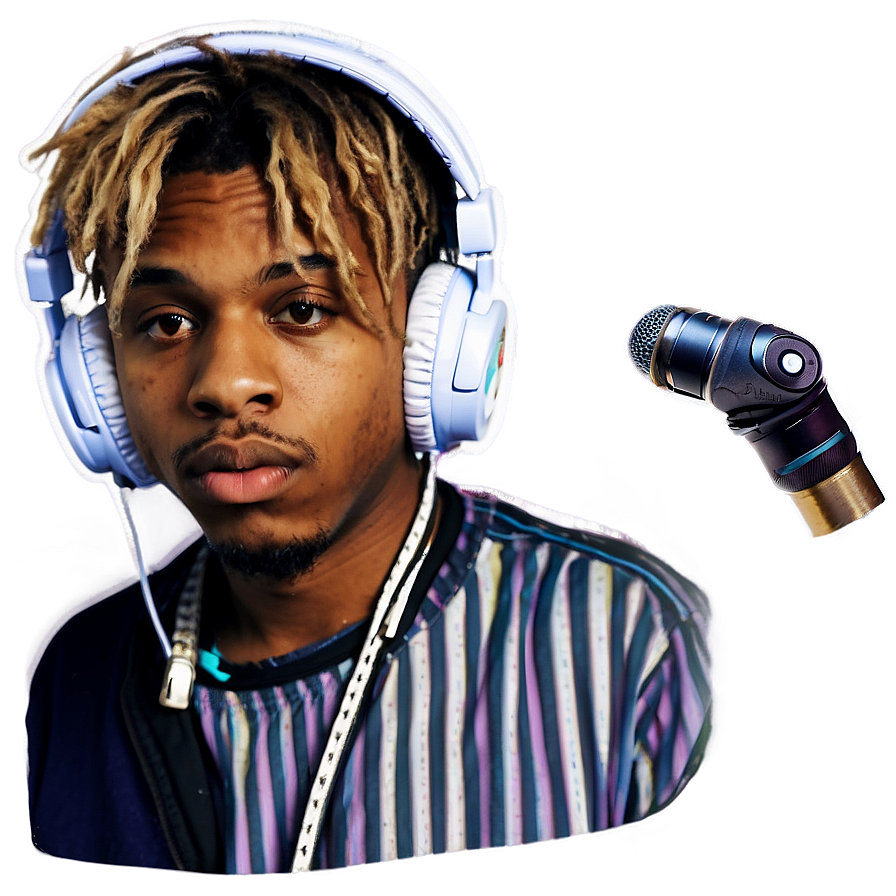 Download Juice Wrld With Headphones Png Vse | Wallpapers.com