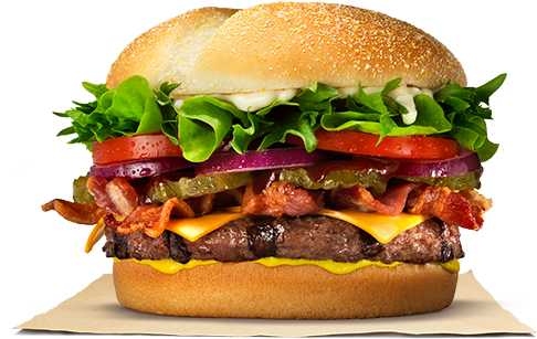 Juicy Bacon Cheeseburger Deluxe PNG