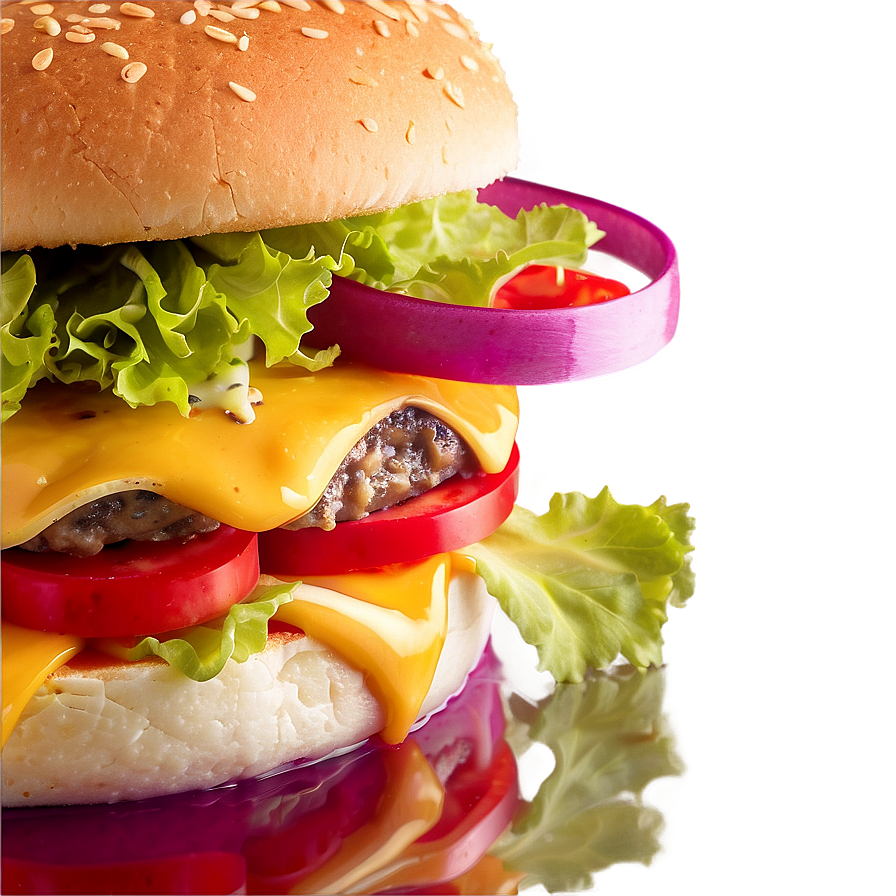 Download Juicy Cheeseburger Delight Png Xpk | Wallpapers.com