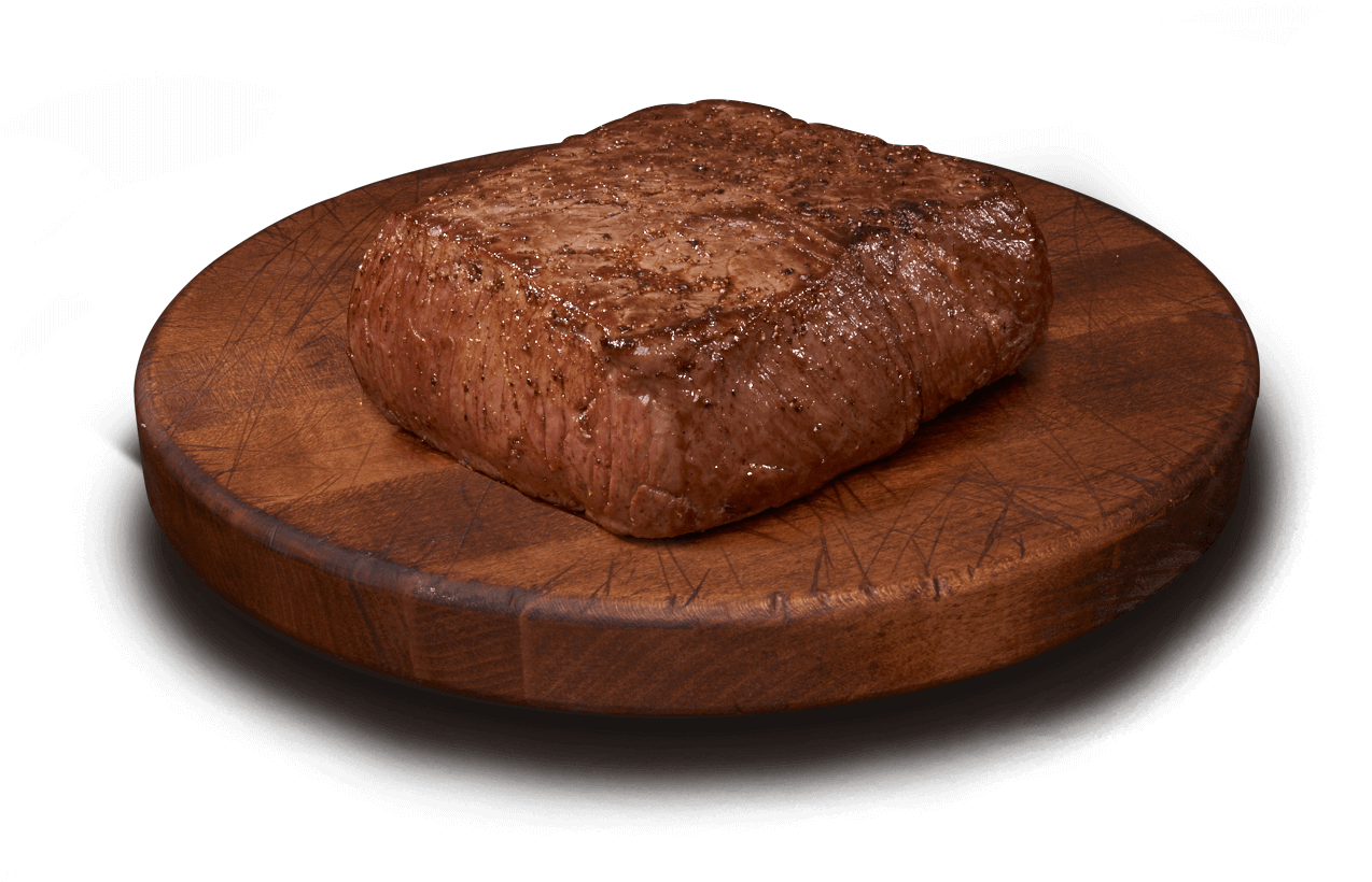 Juicy Grilled Steakon Wooden Board PNG
