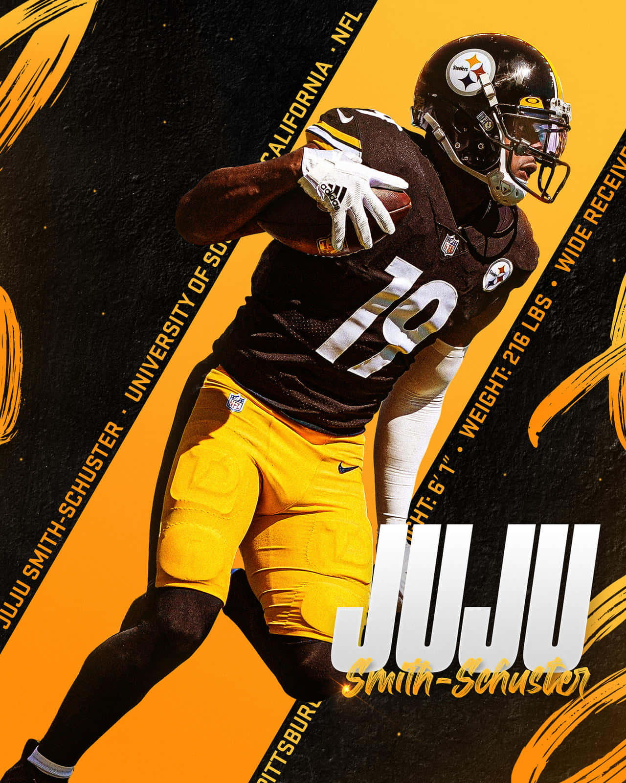 Pittsburgh Steelers Wide Receiver Juju Smith Schuster Wallpaper