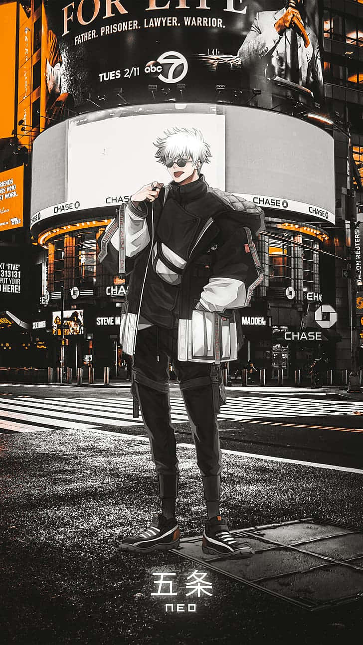 Jujutsu Kaisen Characterin Times Square Wallpaper