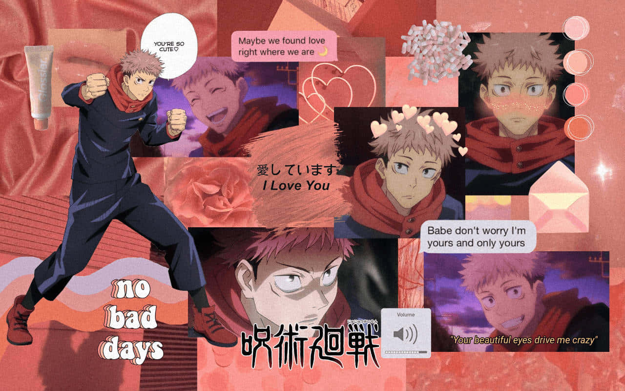 Jujutsu Kaisen Love Collage Wallpaper
