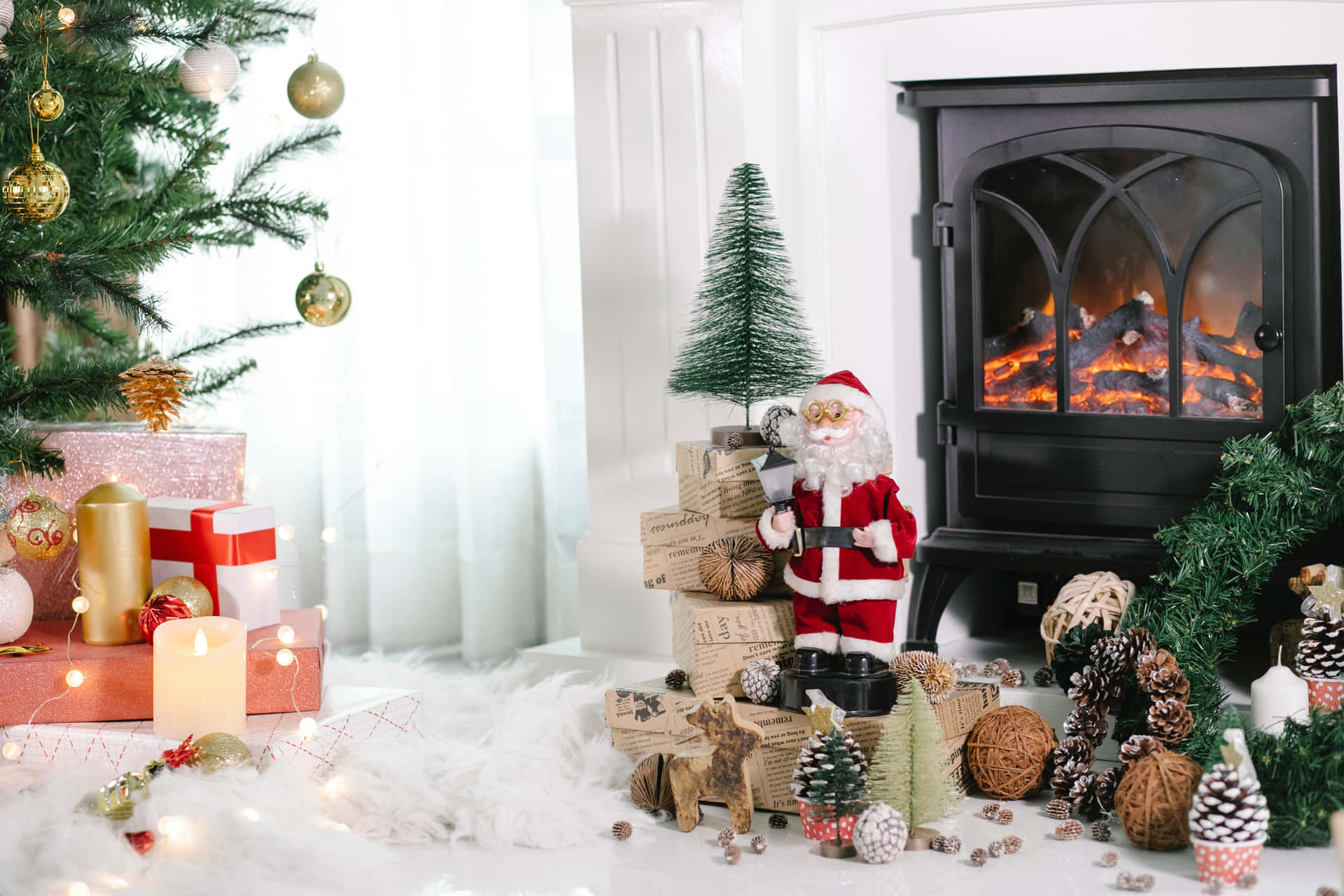 Billeder af Julemanden fra Nordpolen perfekt til ferien.