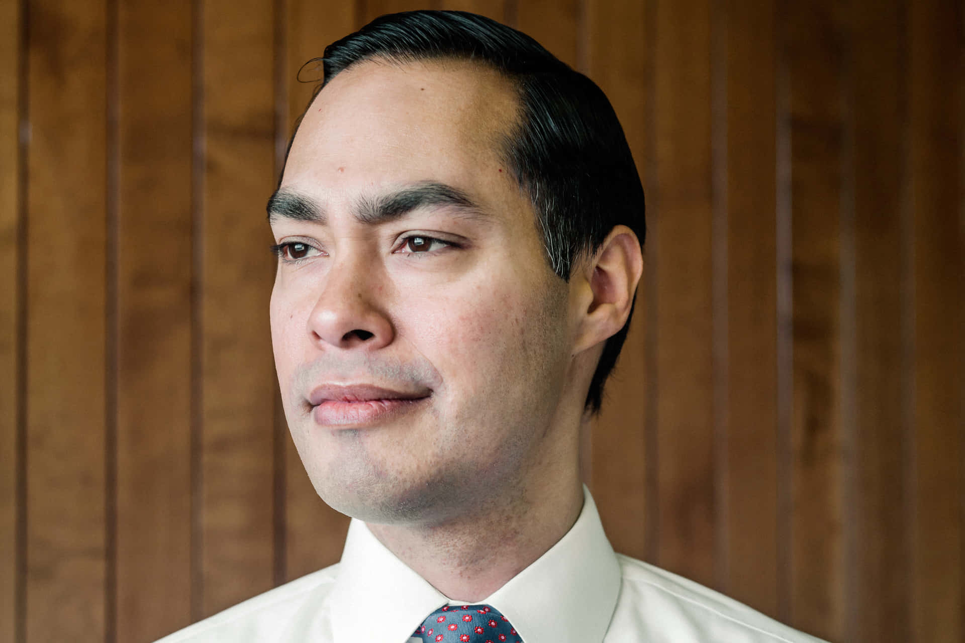 Julian Castro With Wood Panel Background Wallpaper