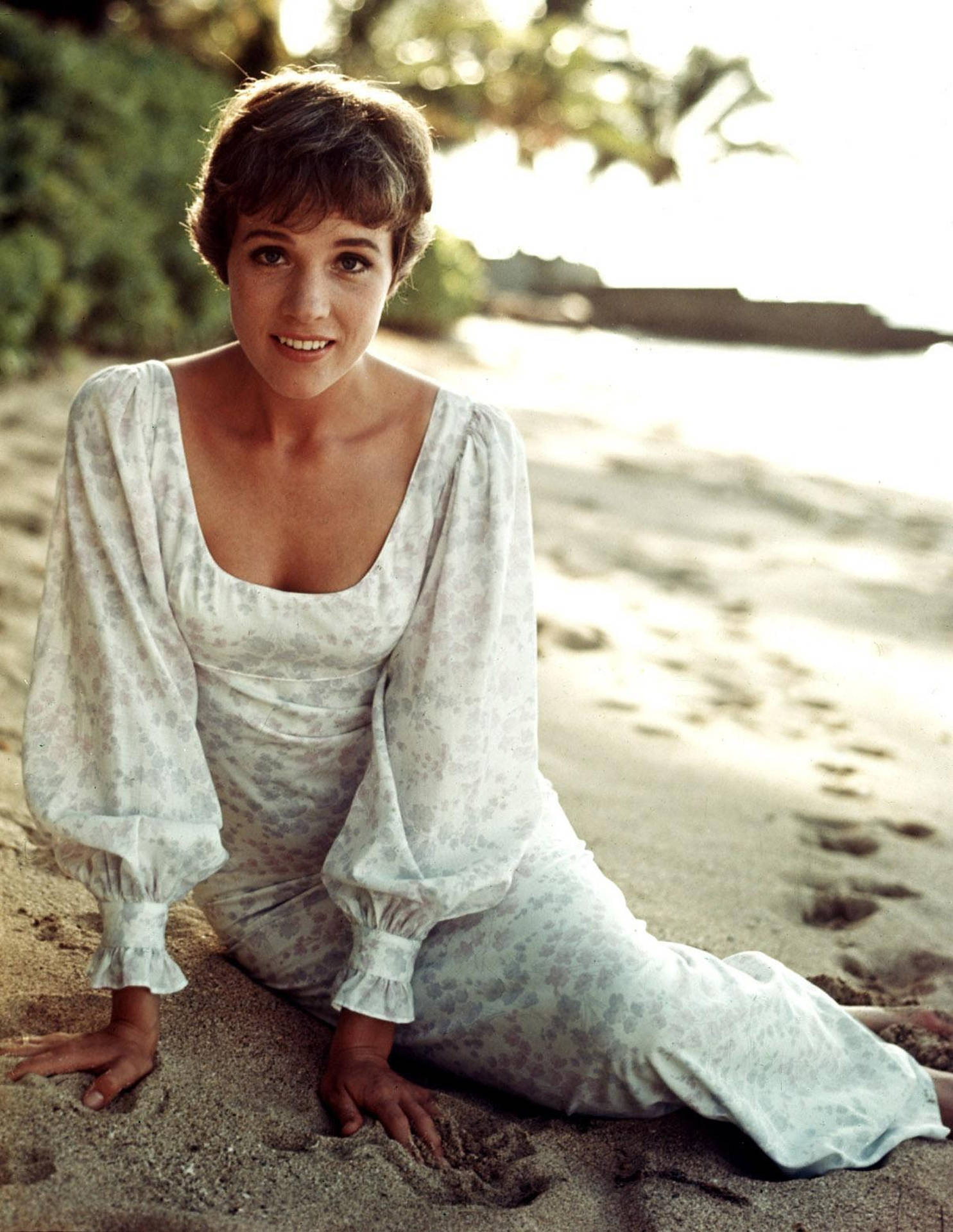 Julie Andrews On The Sand