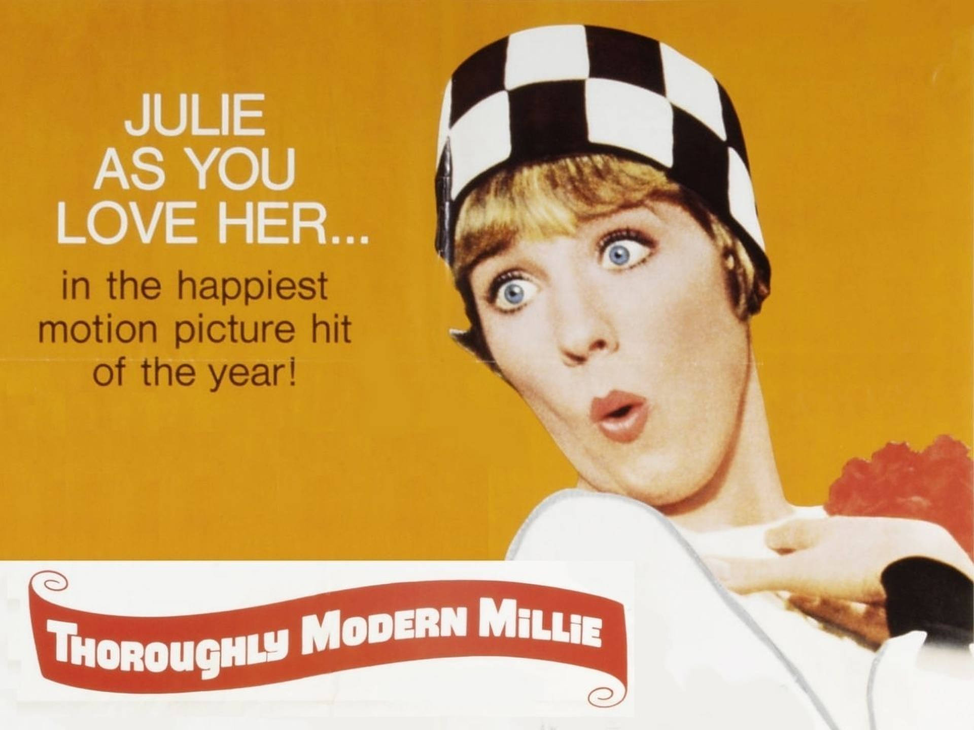 Julie Andrews Yellow Poster Wallpaper