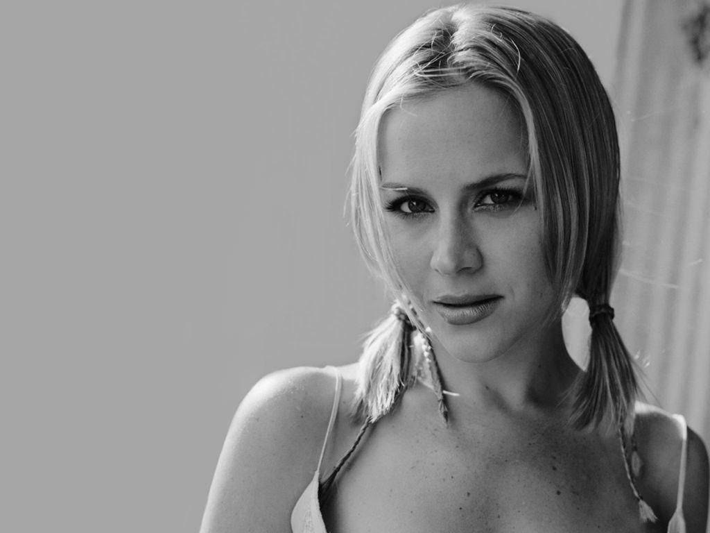 Julie Benz: A Timeless Beauty in Greyscale Wallpaper