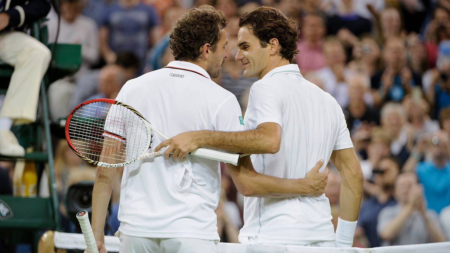 Julienbenneteau Con Roger Federer. Fondo de pantalla