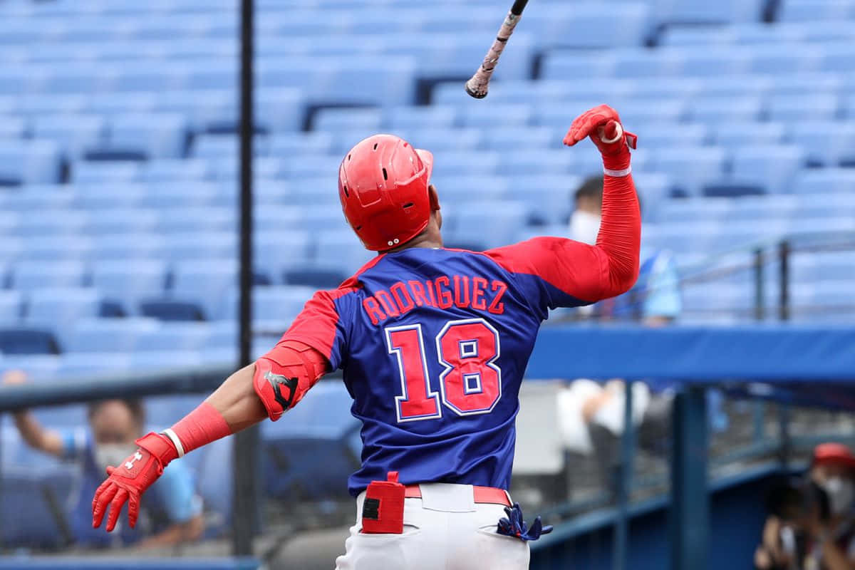 Julio Rodriguez Batting Follow Through Wallpaper