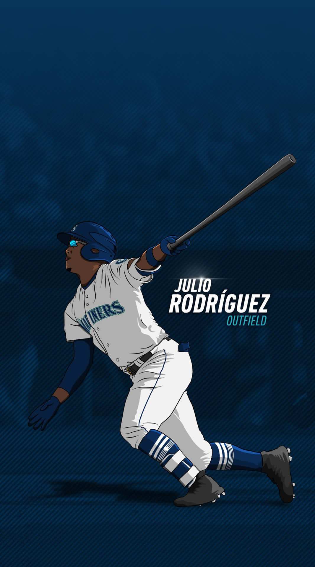 Julio Rodriguez Mariners Outfielder Illustration Wallpaper