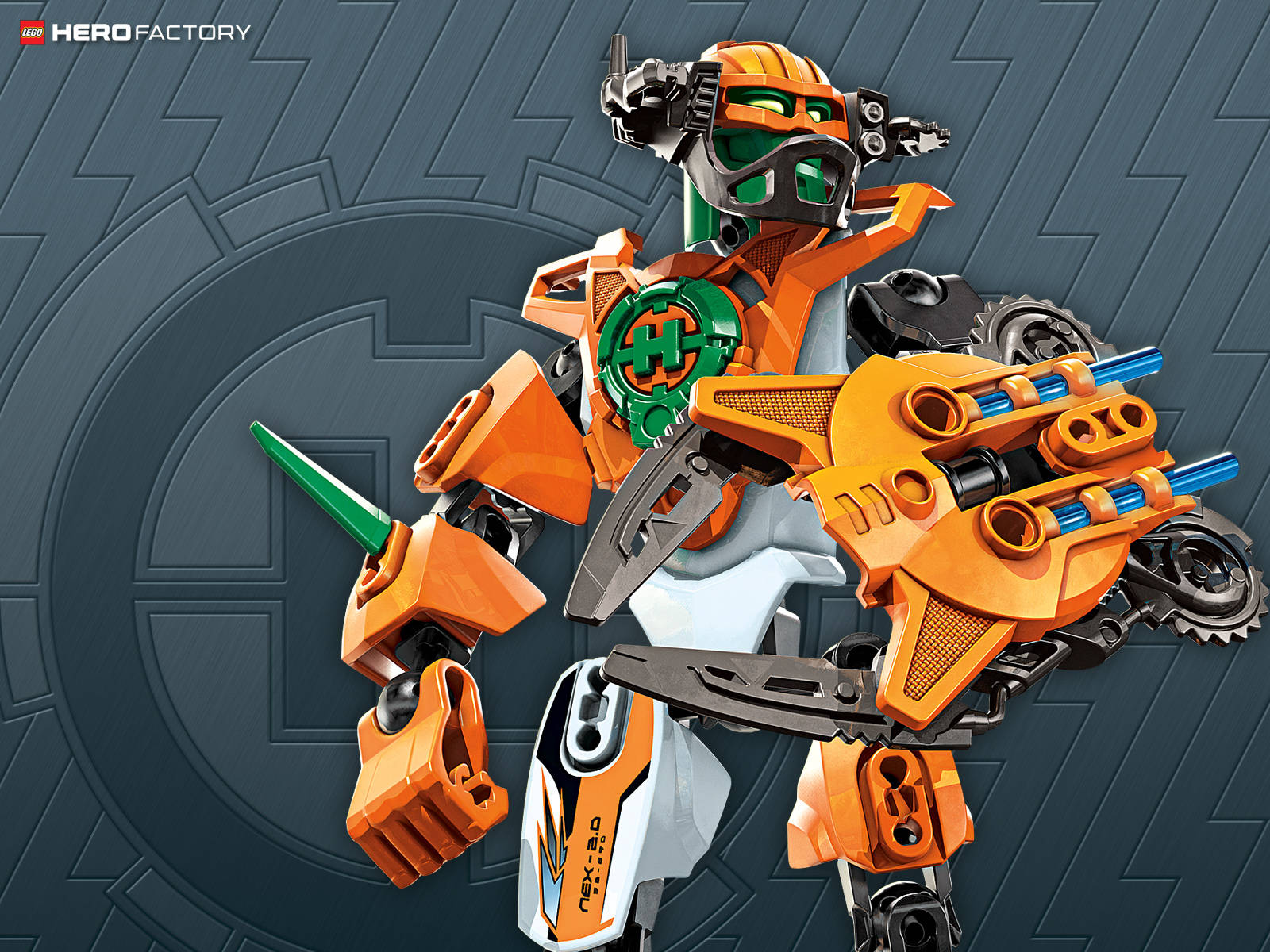 Julius Nex Orange Hero Robot Wallpaper