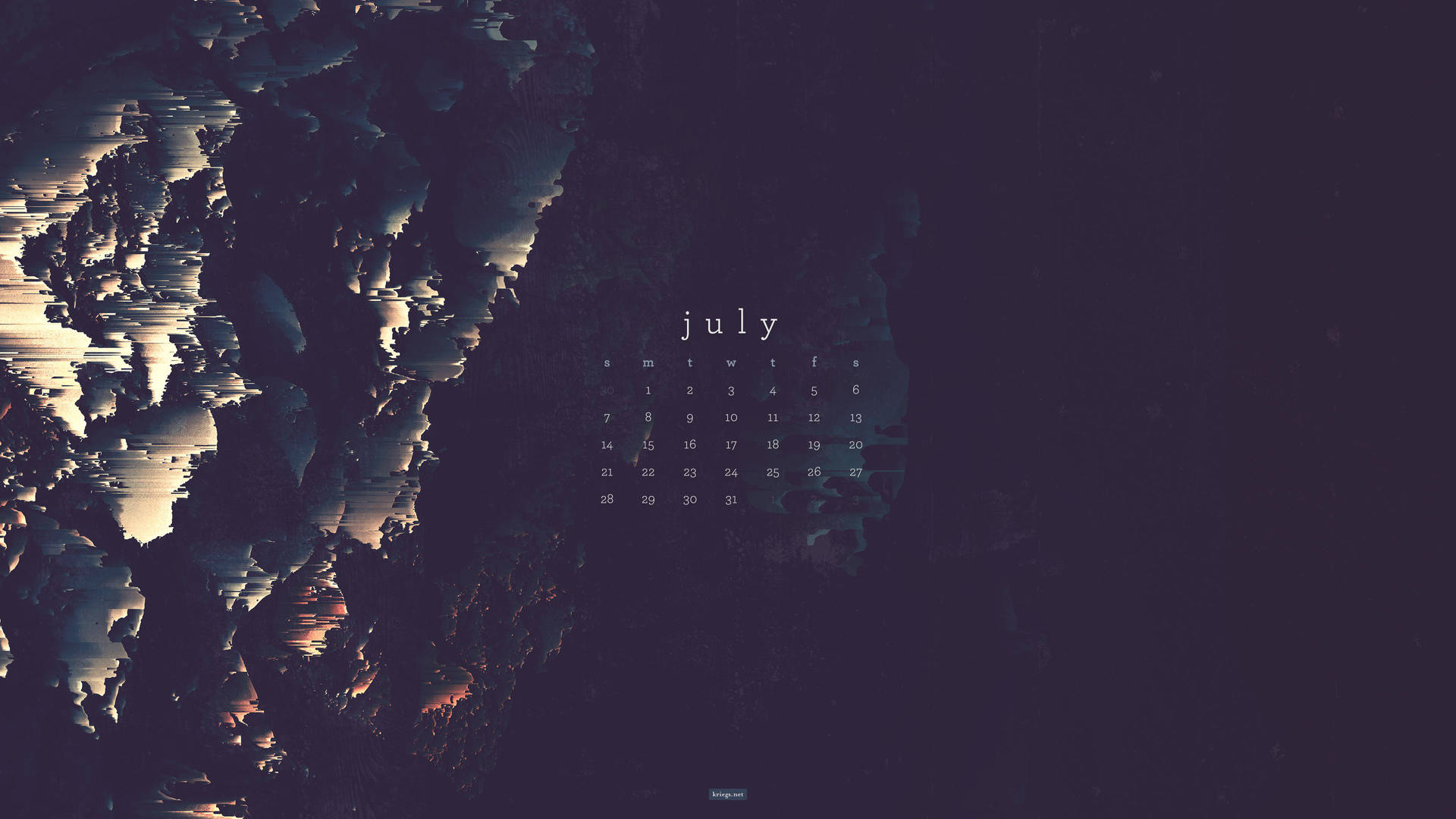 Mantenhase Organizado Com O Calendário De Julho De 2019. Papel de Parede