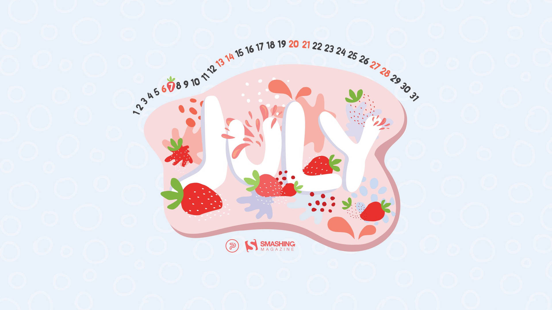 Sweeten up July with these delicious Strawberries Wallpaper