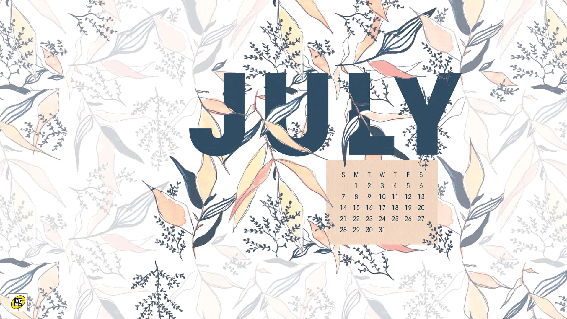 July Desktop Calendar Background Wallpaper
