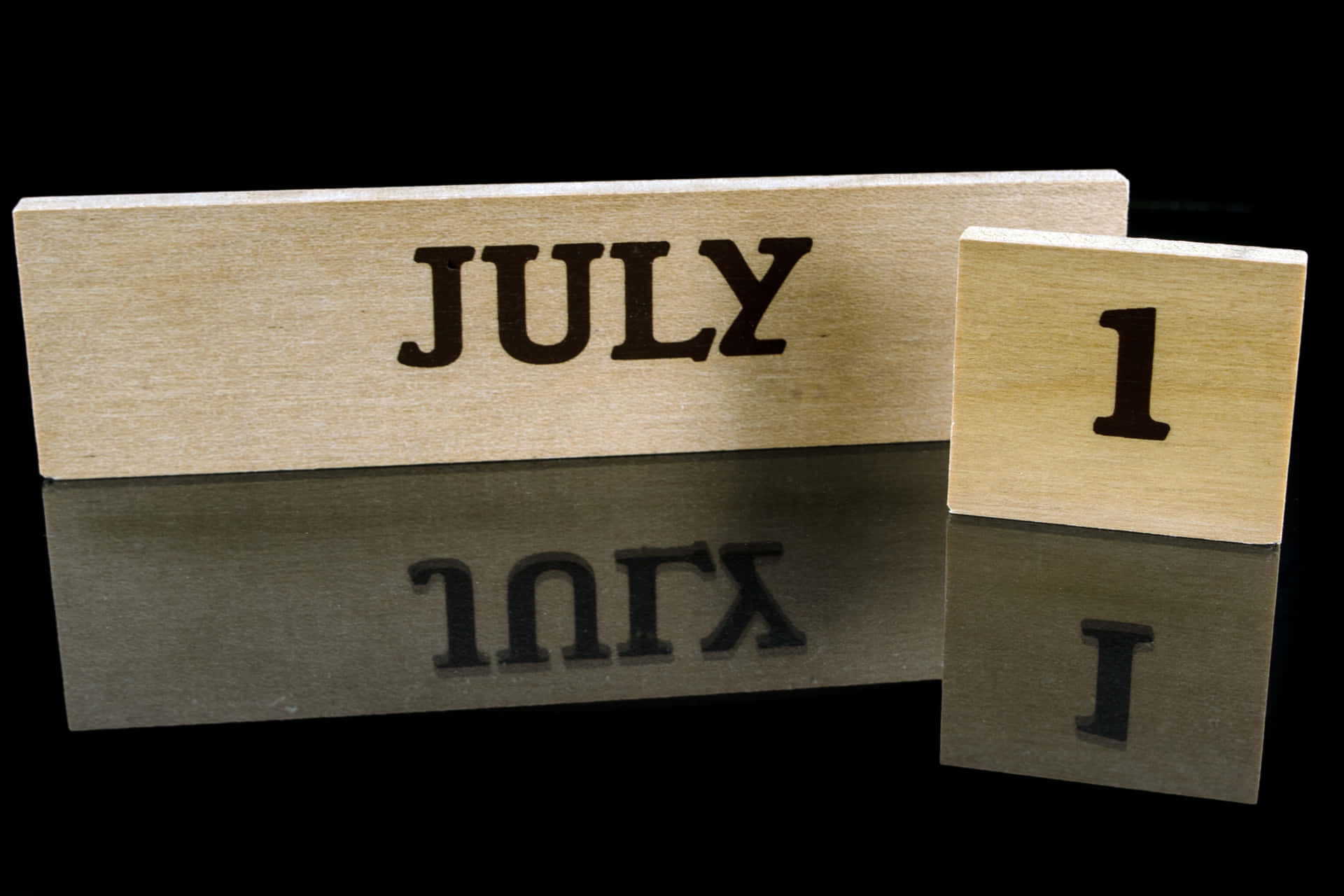 July1st Wooden Calendar Blocks Wallpaper