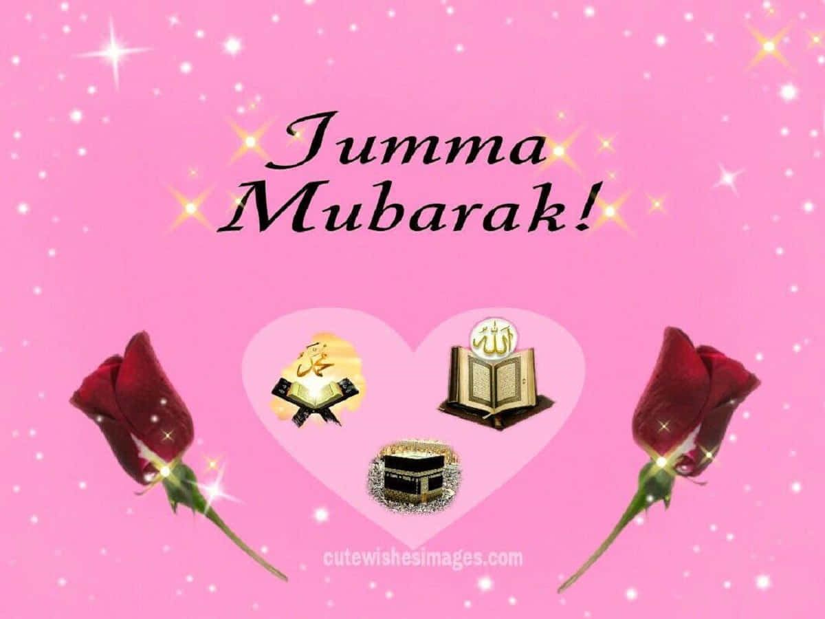 Beautiful Jumma Mubarak Background with Islamic Design and Typography