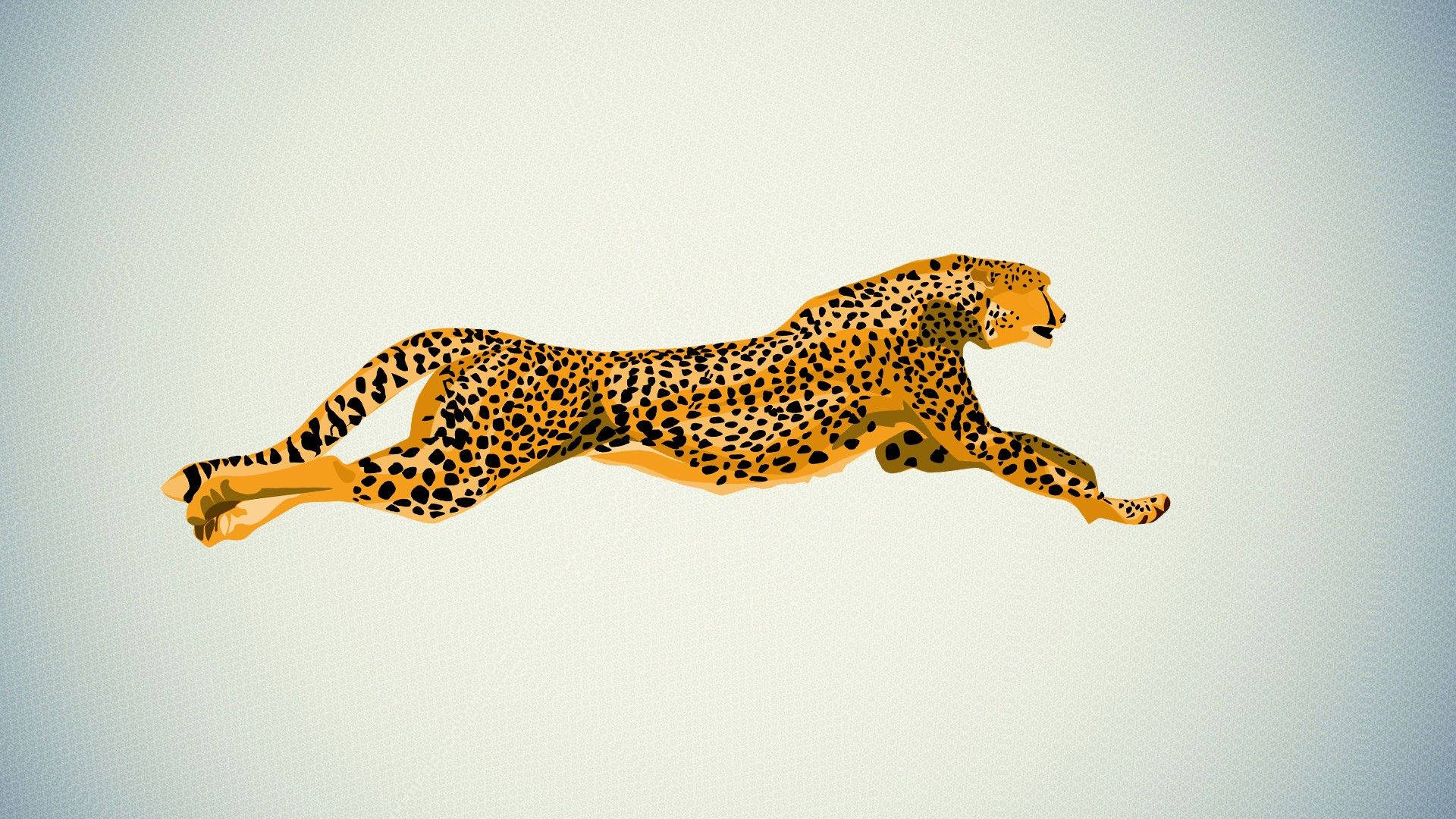 Jumping Cheetah Fanart Wallpaper