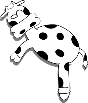 Jumping Cow Silhouette PNG