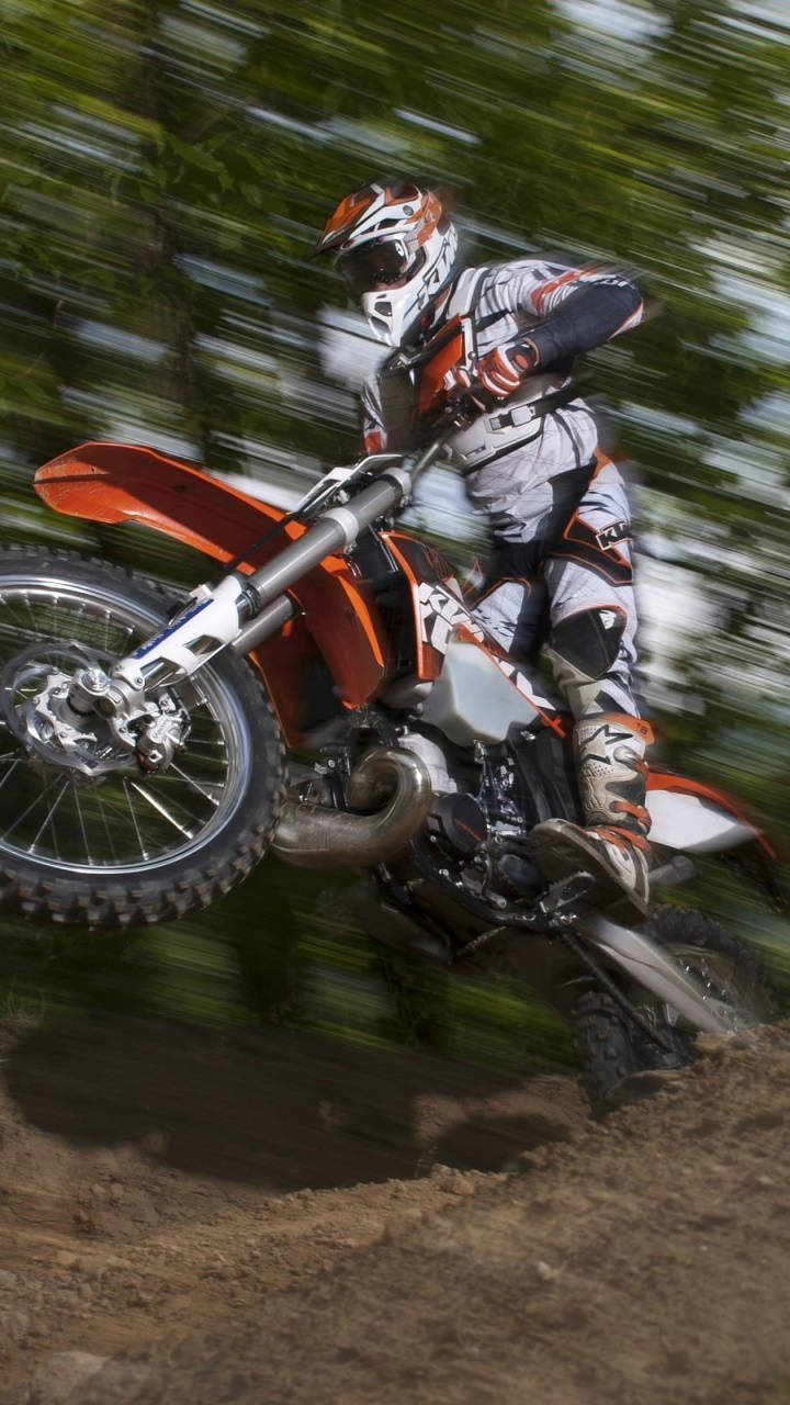 Jumping With KTM iPhone Wallpaper