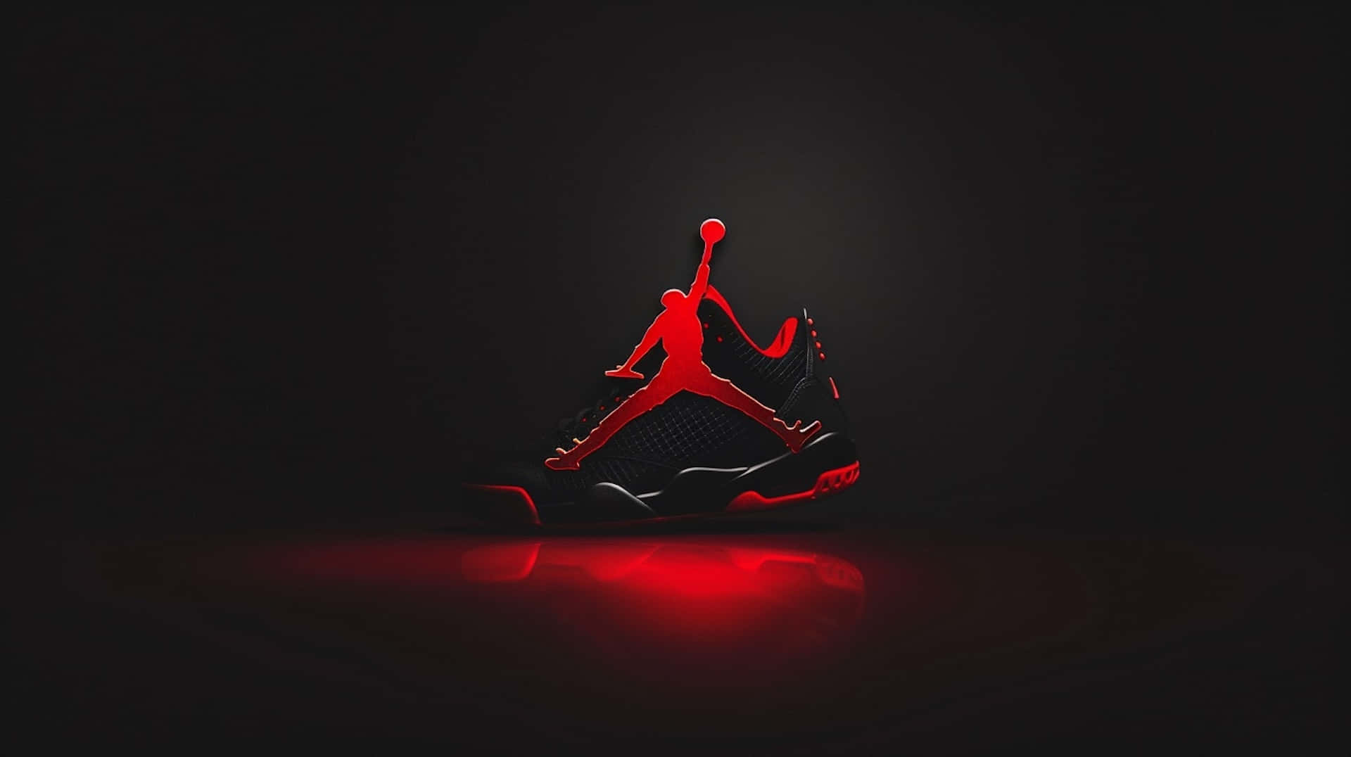 Download Jumpman Logo Red Black Background Wallpaper | Wallpapers.com